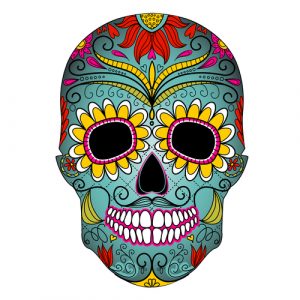 day of the dead day of the dead die cut sticker