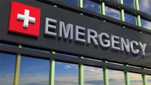 emergency sign metal lettering