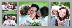 Multi Panel Wall Art collage of family artwork