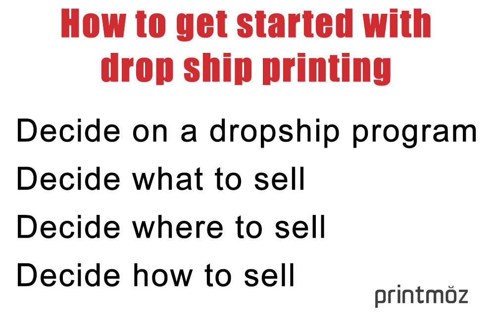 How to get started with drop ship printing