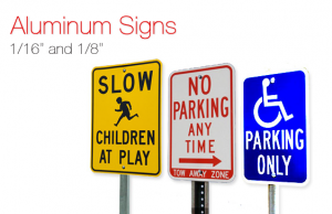 Aluminum outdoor signage