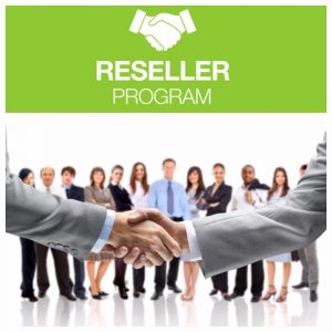 Shaking hands as partners joining resale program